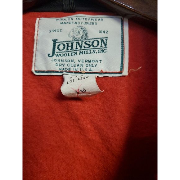 Johnson Woolen Mills Vintage Dark Blue Wool Hunting Coat AZ-20 Size 40 Hooded - Picture 6 of 7